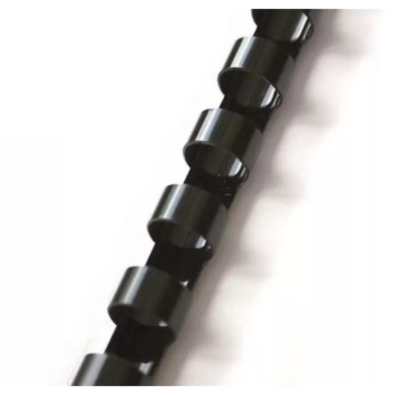 Σπιράλ βιβλιοδεσίας 12 mm (100 τεμ.), μαύρο