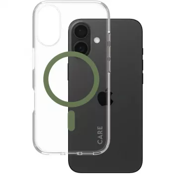 PanzerGlass CARE Urban Combat διαφανής θήκη με πράσινο MagSafe iPhone 16
