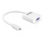 Προσαρμογέας καλωδίου βίντεο DeLOCK 65347 VGA D-Sub σε HDMI Type D Micro Λευκό