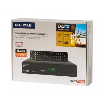 Ψηφιακός δέκτης TV BLOW 4625FHD DVB-T2 H.265 επίγειος δέκτης, HDMI, USB, SCART, Ethernet, S/PDIF
