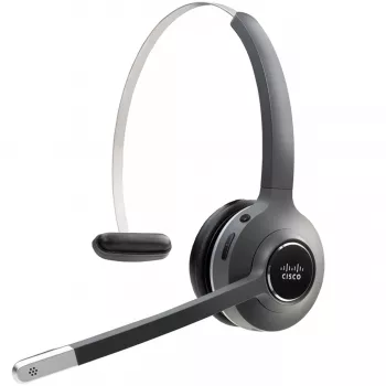 Headset Cisco 561 — ασύρματο μονοφωνικό On-Ear-DECT-Headset με βάση, 50–18.000 Hz, 100 m εμβέλεια, 74,5 g, charcoal
