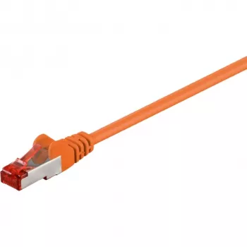Wentronic Goobay CAT 6 Καλώδιο Patch, S/FTP (PiMF), Πορτοκαλί, 10 m - LSZH χωρίς αλογόνα, Χαλκός (93469)
