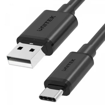Καλώδιο USB-A σε USB-C Unitek C14068BK, 2 m, USB 2.0, μαύρο, βύσμα-βύσμα