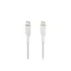Καλώδιο πλεκτό USB-C σε USB-C 1m λευκό