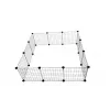 Κλουβί σκύλου C&C Modular 145×75×37 cm – κλουβί εσωτερικού/εξωτερικού χώρου, αρθρωτή κατασκευή πλακών, μαύρο