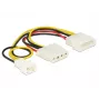 Εσωτερικό καλώδιο τροφοδοσίας DeLOCK 83658 0,39 m 3-Pin σε 2 x Molex 4-Pin