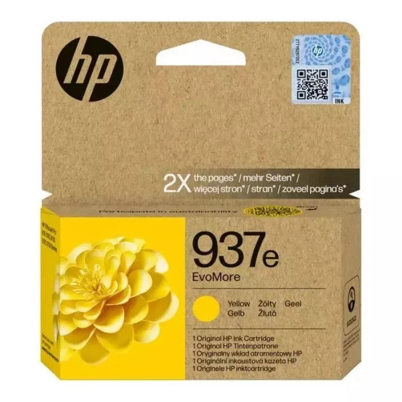 HP 937e EvoMore Κίτρινη γνήσια μελανοταινία