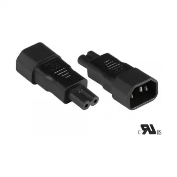 GoodConnections C14 > C7 (ST-BU) προσαρμογέας τροφοδοσίας συσκευής IEC μαύρο