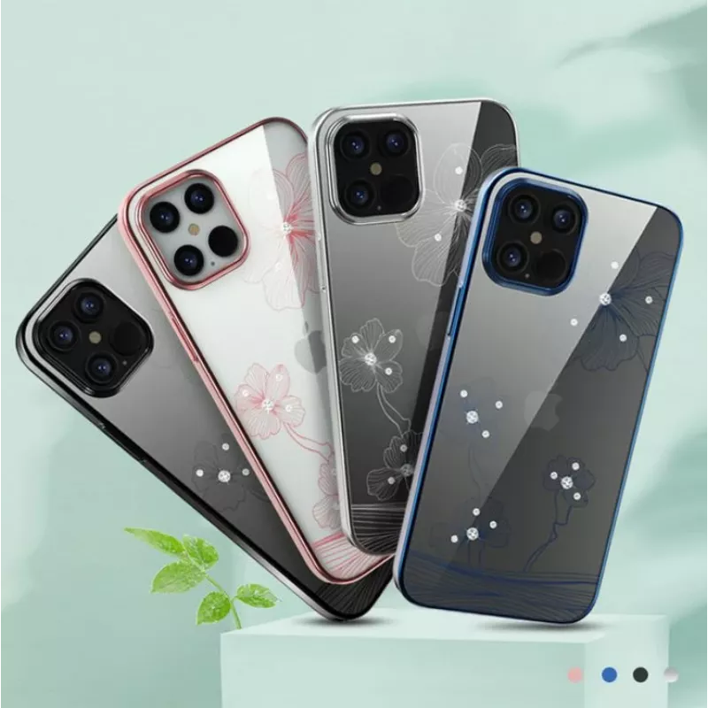 Προστατευτική θήκη Devia Crystal Flora για iPhone 12 mini — μαύρο