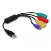 DeLock USB2.0 εξωτερικό 4-Port καλώδιο-HUB - Hub - 4 x USB2.0 - Desktop (61724)