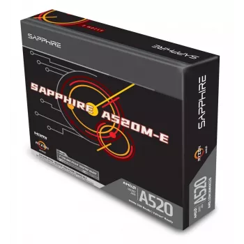 Μητρική Micro-ATX Sapphire A520M-E για socket AM4, chipset AMD A520, 2x DDR4 DIMM, max. 64 GB, PCIe 3.0 x16/x1, SATA III, Gigabit LAN