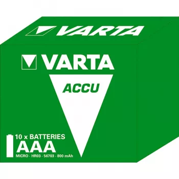 Varta Longlife - μπαταρία 2 x AAA - NiMH - (επαναφορτιζόμενη) - 800 mAh - συσκευασία 10 τεμ.