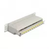 DeLOCK 10 ιντσών patch panel 8 port Cat.6A 1U γκρι