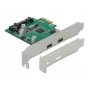 DeLOCK Κάρτα PCI Express x1 σε 2 x υποδοχή USB Type-C™
