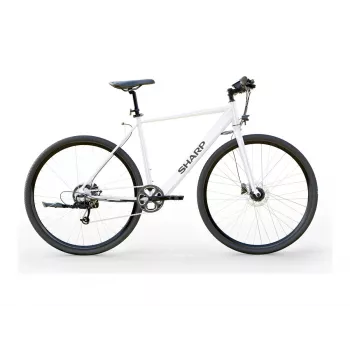 Sharp Gravel Ηλεκτρικό Ποδήλατο 250W Μοτέρ App 70km Λευκό γυαλιστερό