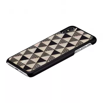 Θήκη smartphone iKins για iPhone XS Max – μαύρο σχέδιο πυραμίδας, προστατευτική σκληρή θήκη