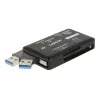 DeLOCK SuperSpeed Αναγνώστης καρτών USB CF SD Micro SD MS M2 xD 5 Gbps