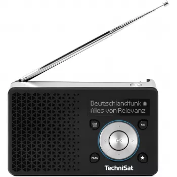 TechniSat DigitRadio 1 A 0100/4997 ψηφιακό ραδιόφωνο, DAB+/FM, RDS, 40 προεπιλογές σταθμών, λειτουργία προειδοποίησης ASA, μαύρο/ασημί