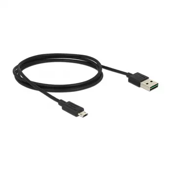 Καλώδιο USB DeLOCK 83844 USB 2.0 1m USB A Micro-USB B μαύρο