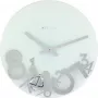 NeXtime ρολόι 8115 Dropped, Ø43 cm, επιτοίχιο, ασημί