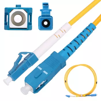 Καλώδιο patch Extralink SC/UPC σε LC/UPC Singlemode G.657.A1 FTTH 3mm, 1 m, κίτρινο