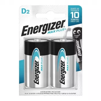 Energizer D Αλκαλικές μπαταρίες Max Plus, 2 συσκευασία