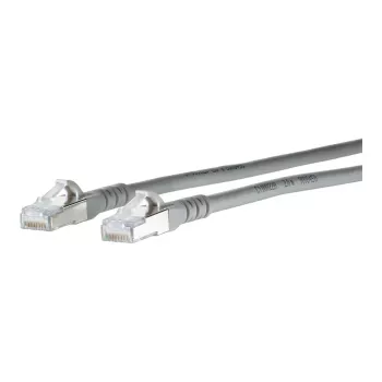 METZ CONNECT - Καλώδιο Patch - RJ-45 (M) σε RJ-45 (M) - 30 cm - 6,3 mm - S/FTP - CAT 6a - IEEE 802.3an - Θωρακισμένο, χωρίς αλογόνα, χωρίς γλωττίδα, Λιρίδα - Γκρι