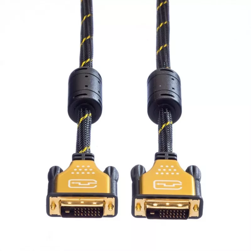 Καλώδιο οθόνης DVI ROLINE GOLD 5m Μοντέλο 11.04.5514