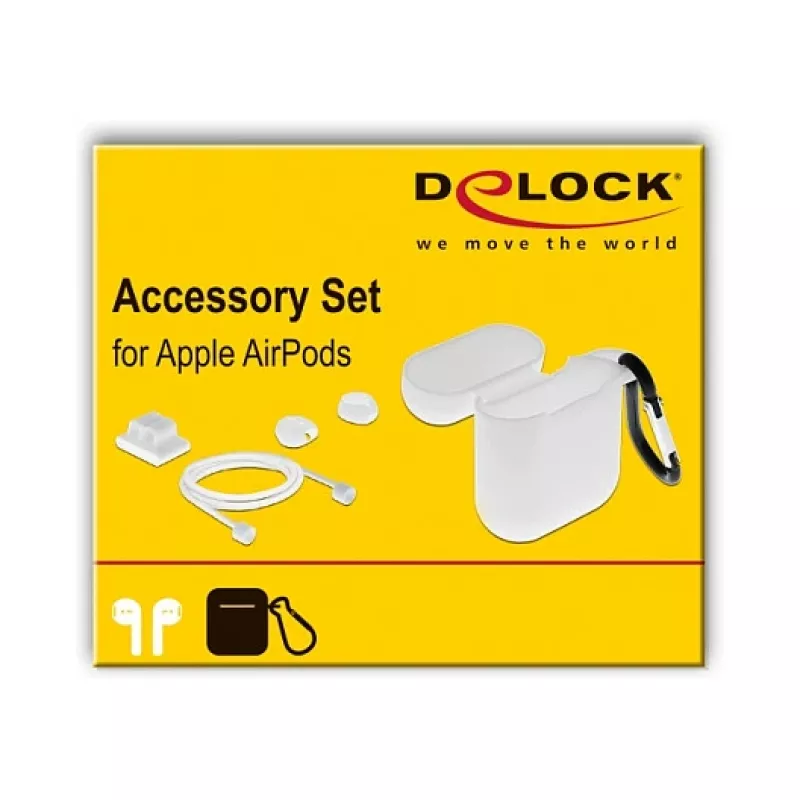 Θήκη DeLOCK Apple AirPods σετ αξεσουάρ λευκό
