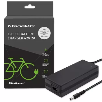 Qoltec 50761 Φορτιστής για μπαταρίες E-Bike 36V | 42V | 2A | 5,5*2,5