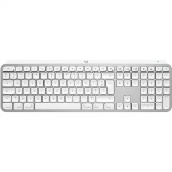 Logitech Master Series MX Keys S για Mac - Πληκτρολόγιο - Πλήρους μεγέθους - με οπίσθιο φωτισμό - ασύρματο - Bluetooth LE - AZERTY - Γαλλικό - Ανοιχτό γκρι (920-011626)
