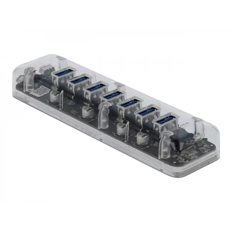 USB Hub DeLOCK 64088 Διαφανές USB 3.2 Gen 1 Micro-B