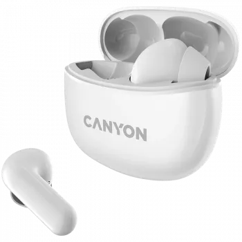 Canyon TWS-5 Ακουστικά Bluetooth, με μικρόφωνο, BT V5.3 JL 6983D4, Απόκριση συχνότητας: 20Hz-20kHz, Μπαταρία ακουστικών 40mAh*2 + Θήκη φόρτισης 500mAh, Type-C