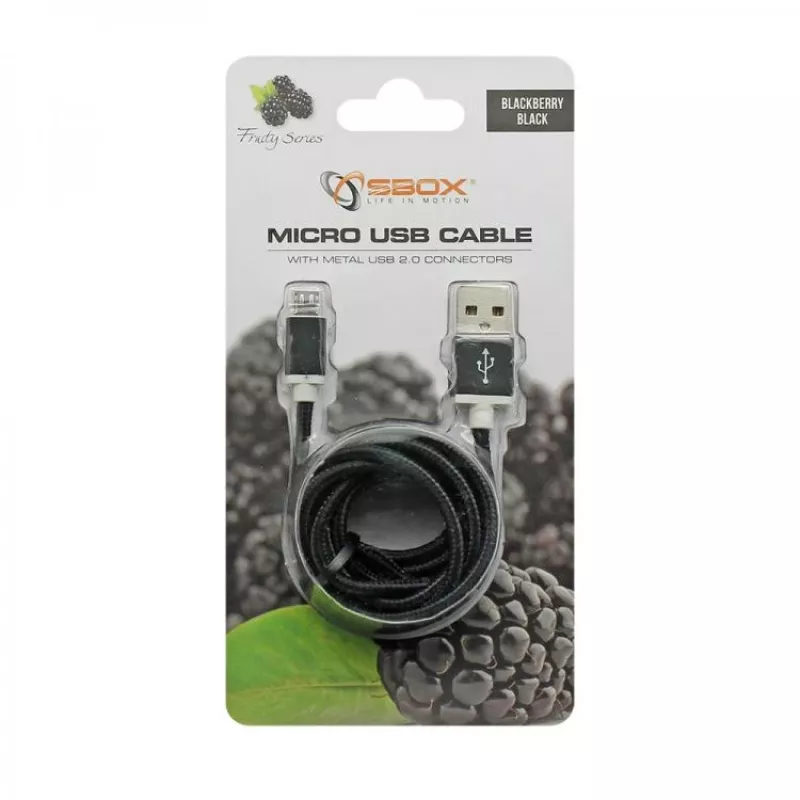 Sbox USB->Micro USB M/M 1,5 m USB-10315B μαύρο
