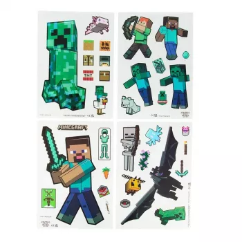 Αυτοκόλλητα παραθύρου Paladone Minecraft PP13105MCF – επαναχρησιμοποιούμενα διακοσμητικά αυτοκόλλητα για παράθυρα και λείες επιφάνειες