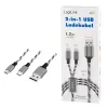Καλώδιο LogiLink CU0202 USB 2.0 1,2 m USB A USB C/Micro-USB A γκρι