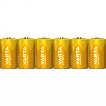 Μπαταρία μίας χρήσης Varta Longlife Extra D 6x