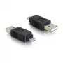 DeLOCK 65037 Αντάπτορας USB Micro-A αρσενικό σε USB 2.0 Type-A αρσενικό, μαύρος
