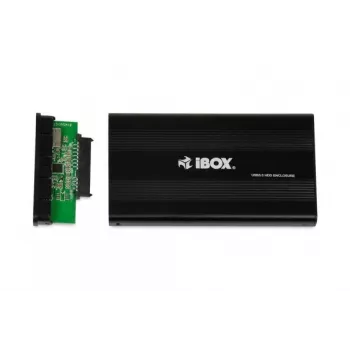 iBOX HD-02 εξωτερική θήκη για δίσκους SATA 2,5 ιντσών, USB 3.0, αλουμίνιο, μαύρο