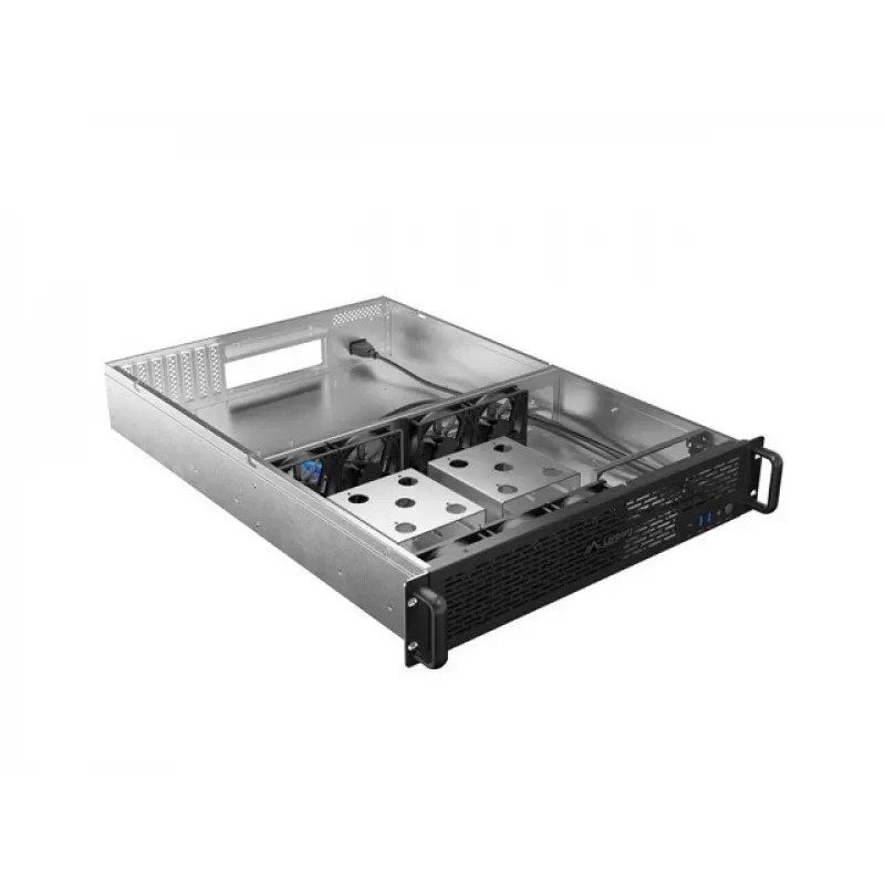 Κουτί rack Lanberg SC01-6502-12B 2U Μαύρο 7 ανεμιστήρες