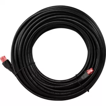 Goobay CAT 6 Καλώδιο patch εξωτερικού χώρου, U/UTP, Μαύρο, 10 m - Υλικό χαλκός, PE εξωτερικό περίβλημα (55432)