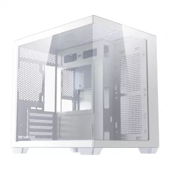 Κουτί υπολογιστή DarkFlash B275 (λευκό) Mid-Tower συμβατό με ATX, μπροστινό I/O, tempered glass