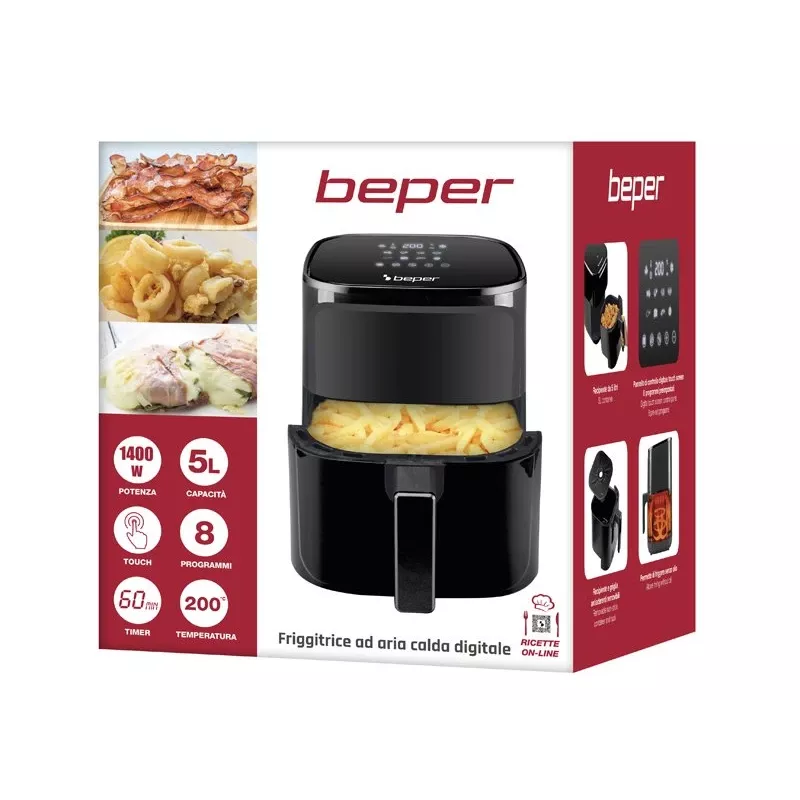 Φριτέζα αέρα Beper P101FRI051 5 L 1400 W μαύρη