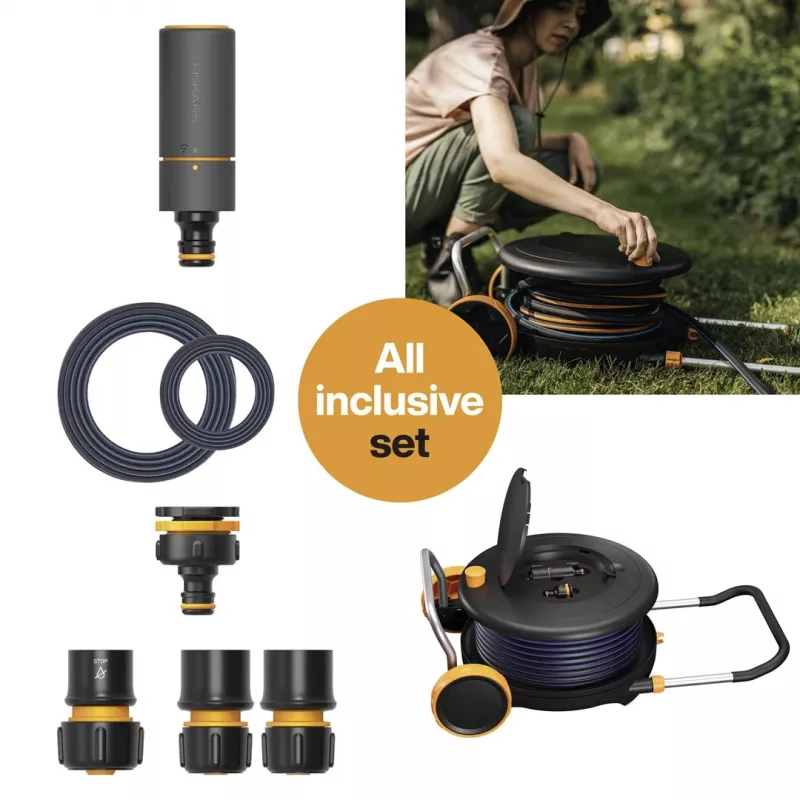 Fiskars Comfort Καροτσάκι σωλήνα L με ρόδες 30 m 1071670