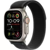 Band Apple 49mm Μαύρο Trail Loop M/L Natural Titanium Finish