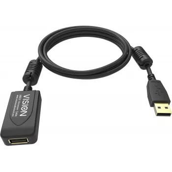 Καλώδιο USB USB 2.0 Vision TC 5MUSBEXT+/BL Μαύρο 5 m
