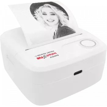 Easypix InstantFUN P1 10102 φορητός εκτυπωτής τσέπης για smartphone, θερμική εκτύπωση χωρίς μελάνι ασπρόμαυρη, εφαρμογή Android/iOS, 150 g
