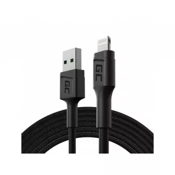 Καλώδιο Lightning Green Cell KABGC18 — 2 m, Lightning σε USB-A, μαύρο
