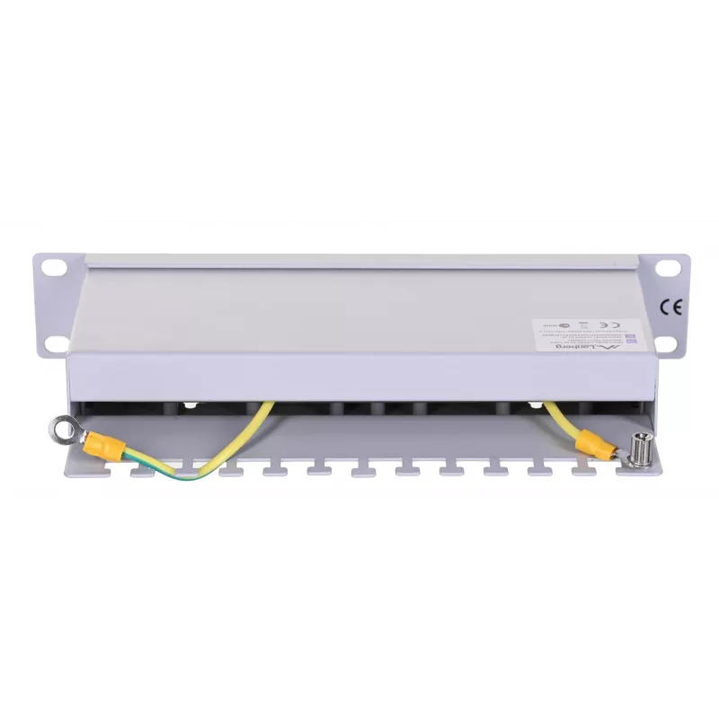 Patch panel LANBERG PPF6-9012-S, 12-Port, μέταλλο, γκρι, 1HE, 215×130×44.5 mm