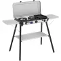 Camping Kitchen 2 Multi Cook Plus, γκαζιέρα γκρι, 2 ζώνες μαγειρέματος 2x 1,8 kW + πλάκα ψησίματος 0,9 kW, μοντέλο 2025